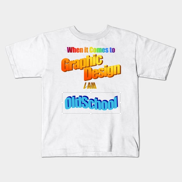 Old School Retro Graphics Funny Graphic Designer Kids T-Shirt by NerdShizzle